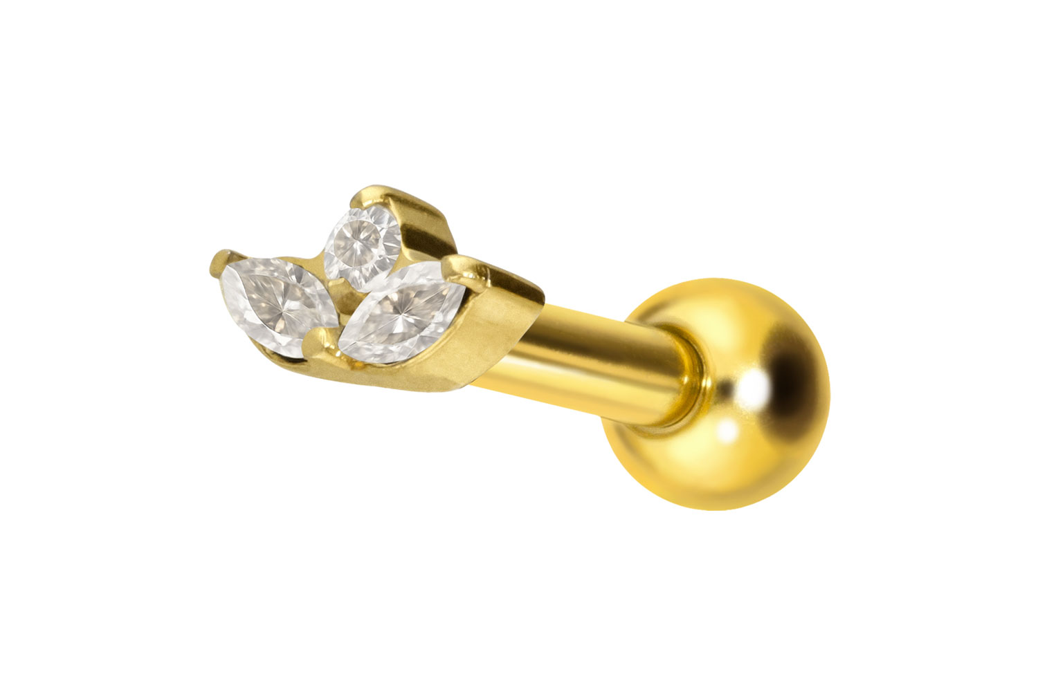 Titan Ohrpiercing mit Innengewinde LOTUSBLÜTE